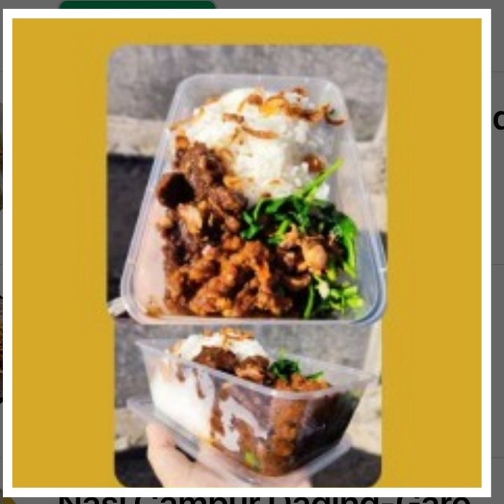 Nasi Campur Daging Garo