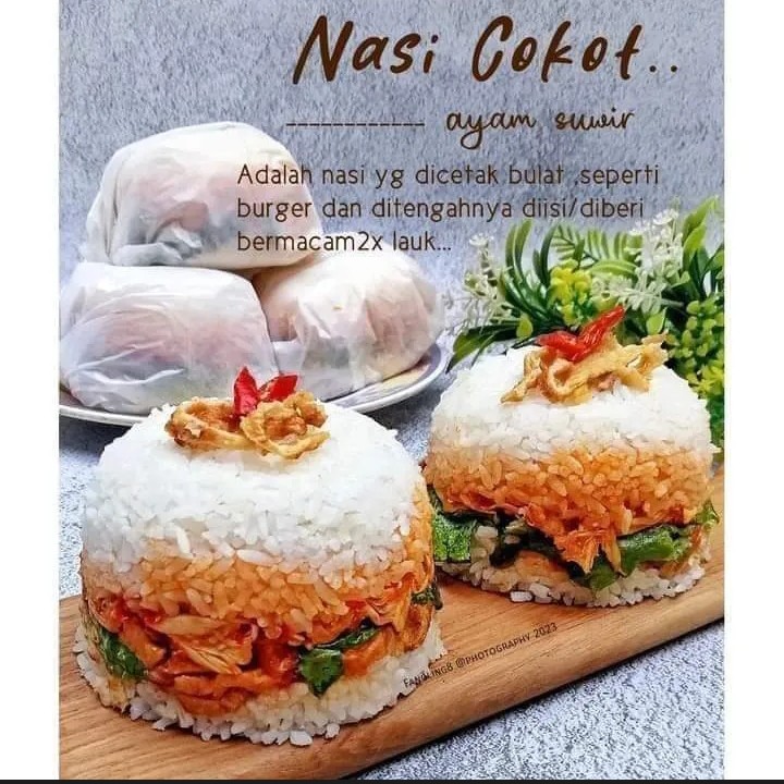 Nasi Cokot Ayam Suwir Ijo