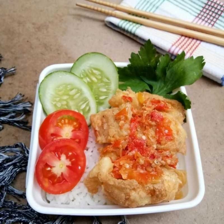 Nasi Geprek Telor