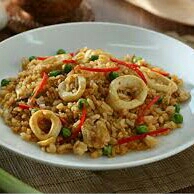 Nasi Goreng Cumi Asin Pedas