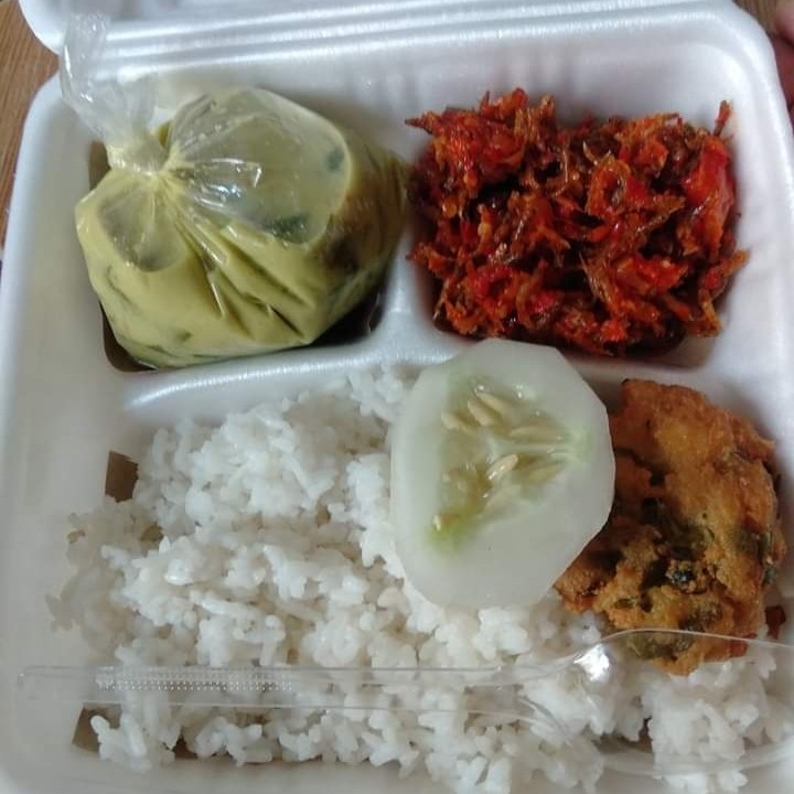 Nasi Ikan Duo Perkedel 