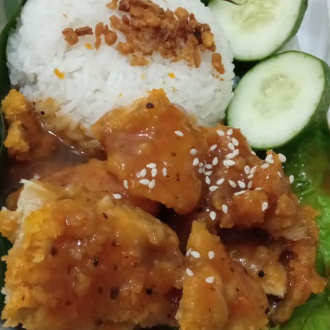 Nasi Katsu Saos BBQ