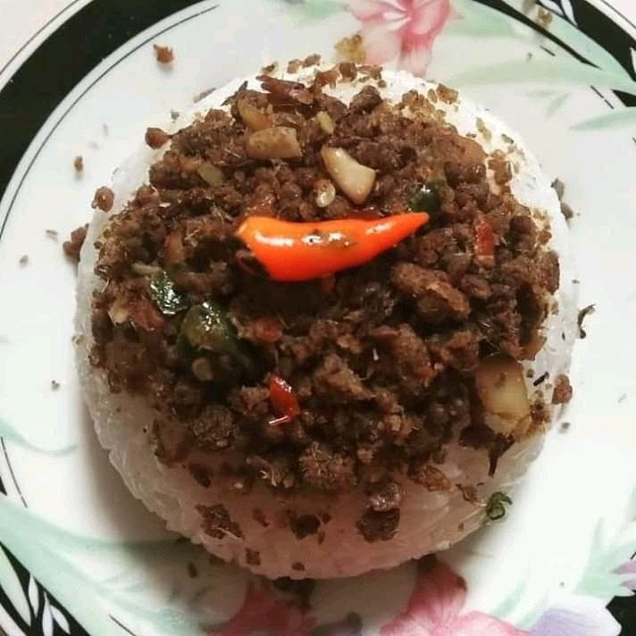 Nasi Ketan Sambel Oncom Pedas