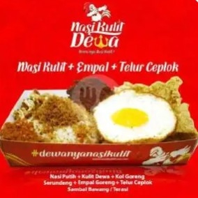 Nasi Kulit Empal Dan Telur Ceplok 