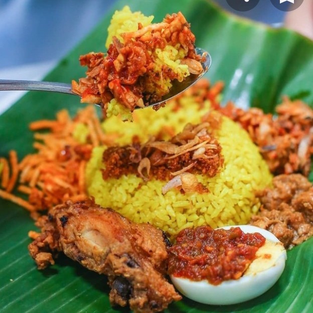 Nasi Kuning Daging Telur