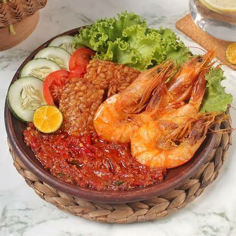 Nasi Lalapan Udang