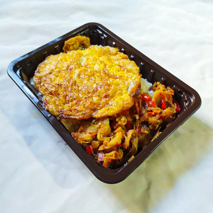 Nasi Mandai Pedas Telor Dadar