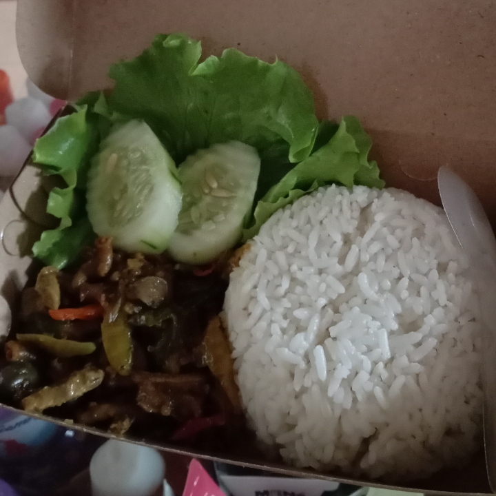 Nasi Oseng Usus Lombok Ijo