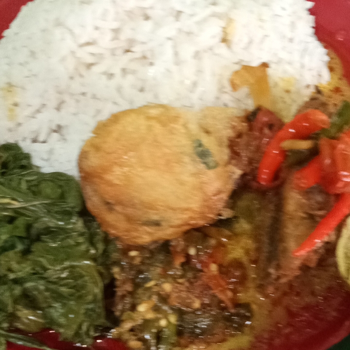 Nasi Pinang Cue Pekedel Sayur