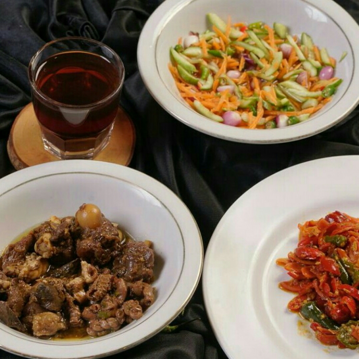 Nasi Rabeg Sambelan Kulit Emping