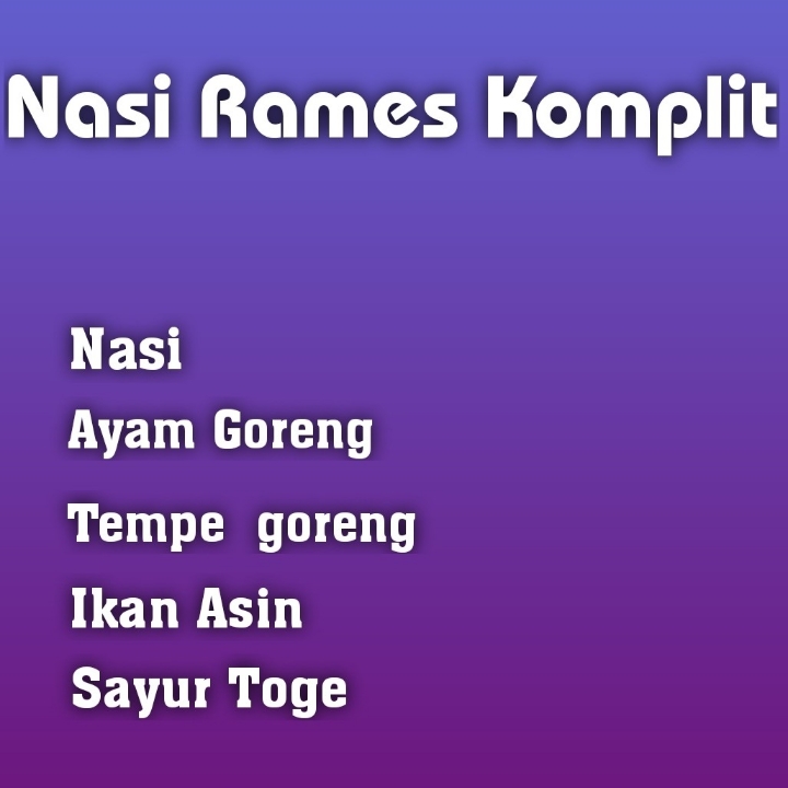 Nasi Rames Komplit