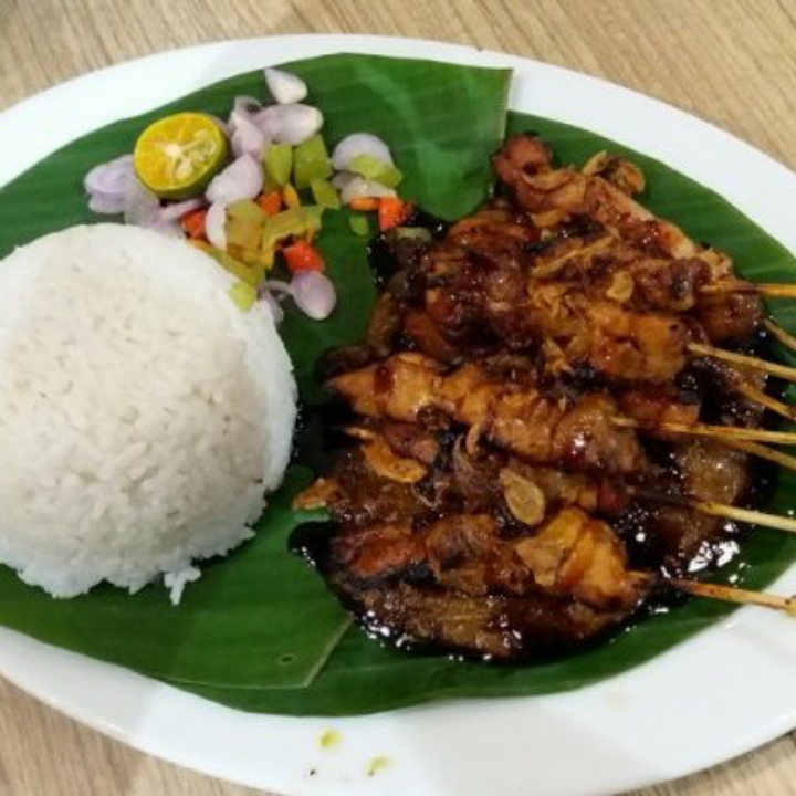 Nasi Sate Ayam Potong
