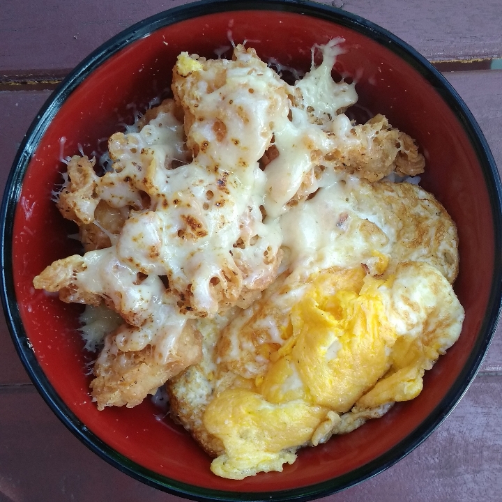 Nasi Telur Bola Ayam Mozarella