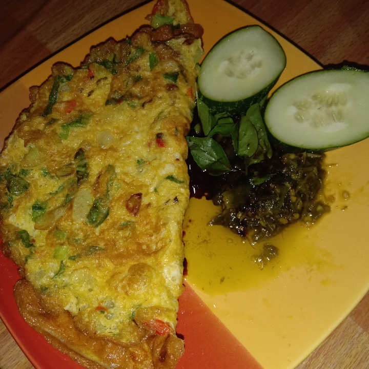 Nasi Telur Dadar Sambal Ijo