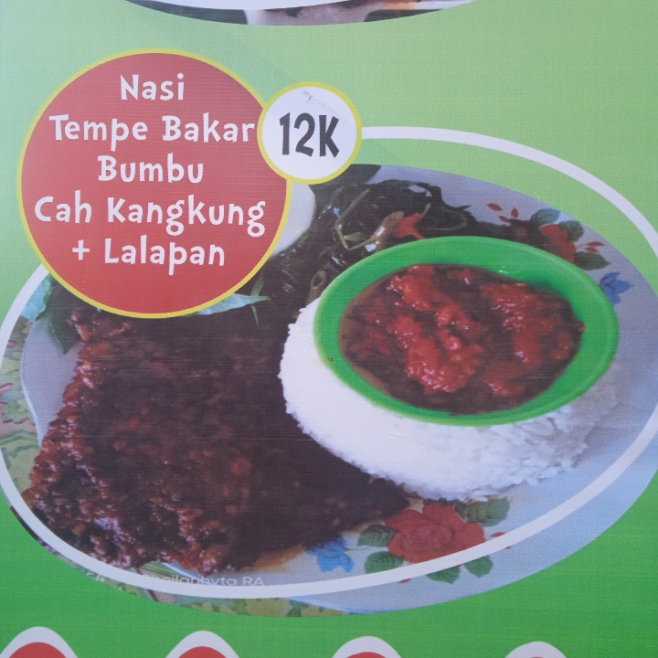 Nasi Tempe Bakar Lalapan