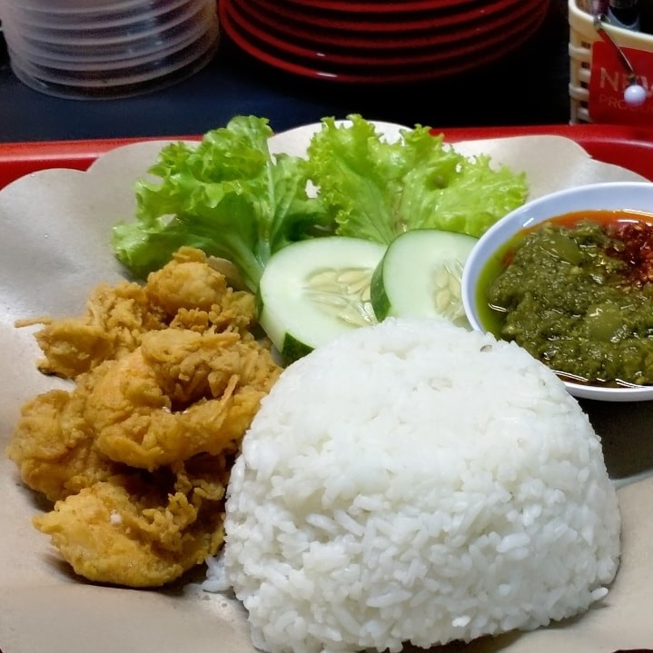 Nasi Udang Krispy Sambel Hijau