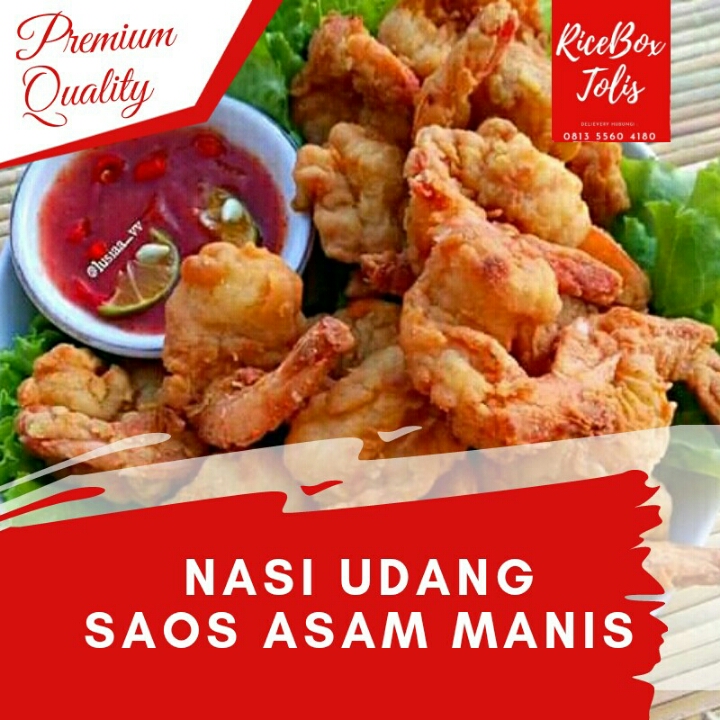 Nasi Udang Saos Asam Manis