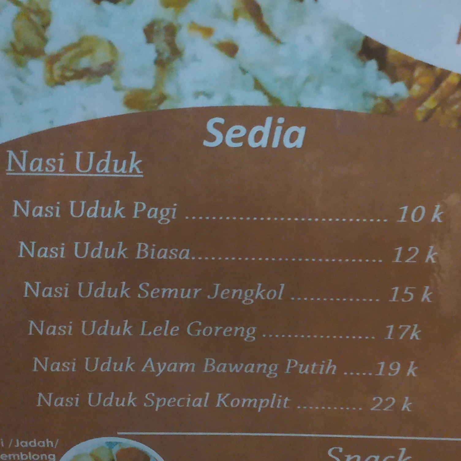 Nasi Uduk Ayam Bawang Putih