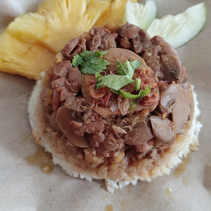 Nasi tim Ayam 