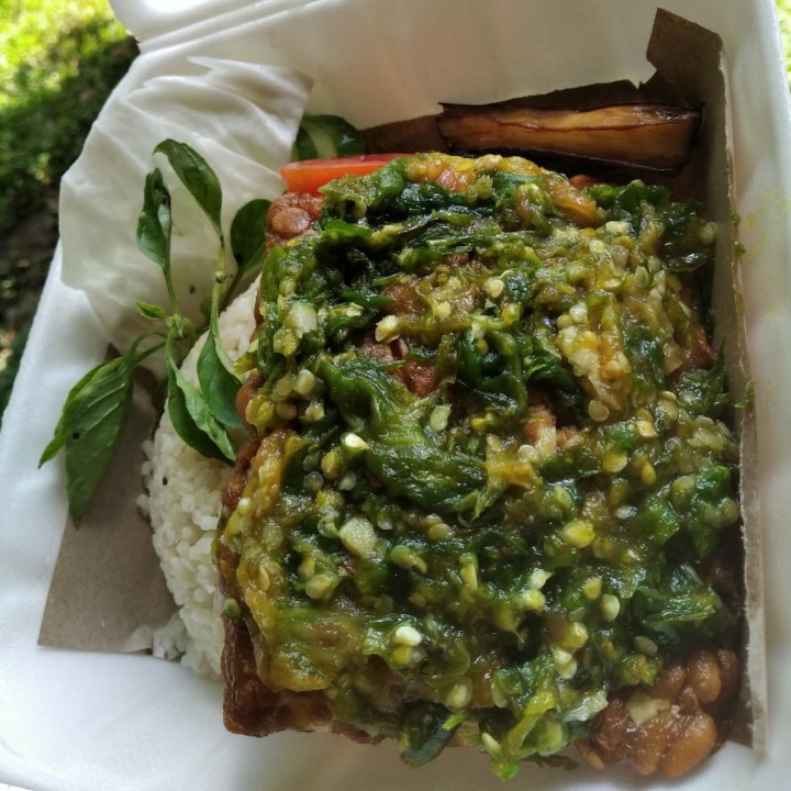 Nasiliwet Tempe Goreng Sambel Ijo