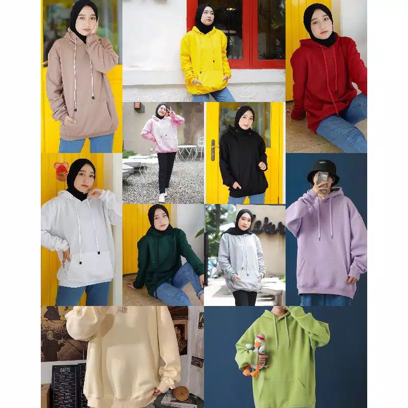 Natural Oversized Sweater Hodie Basic Polos