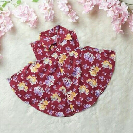 Natya Flowers Maroon