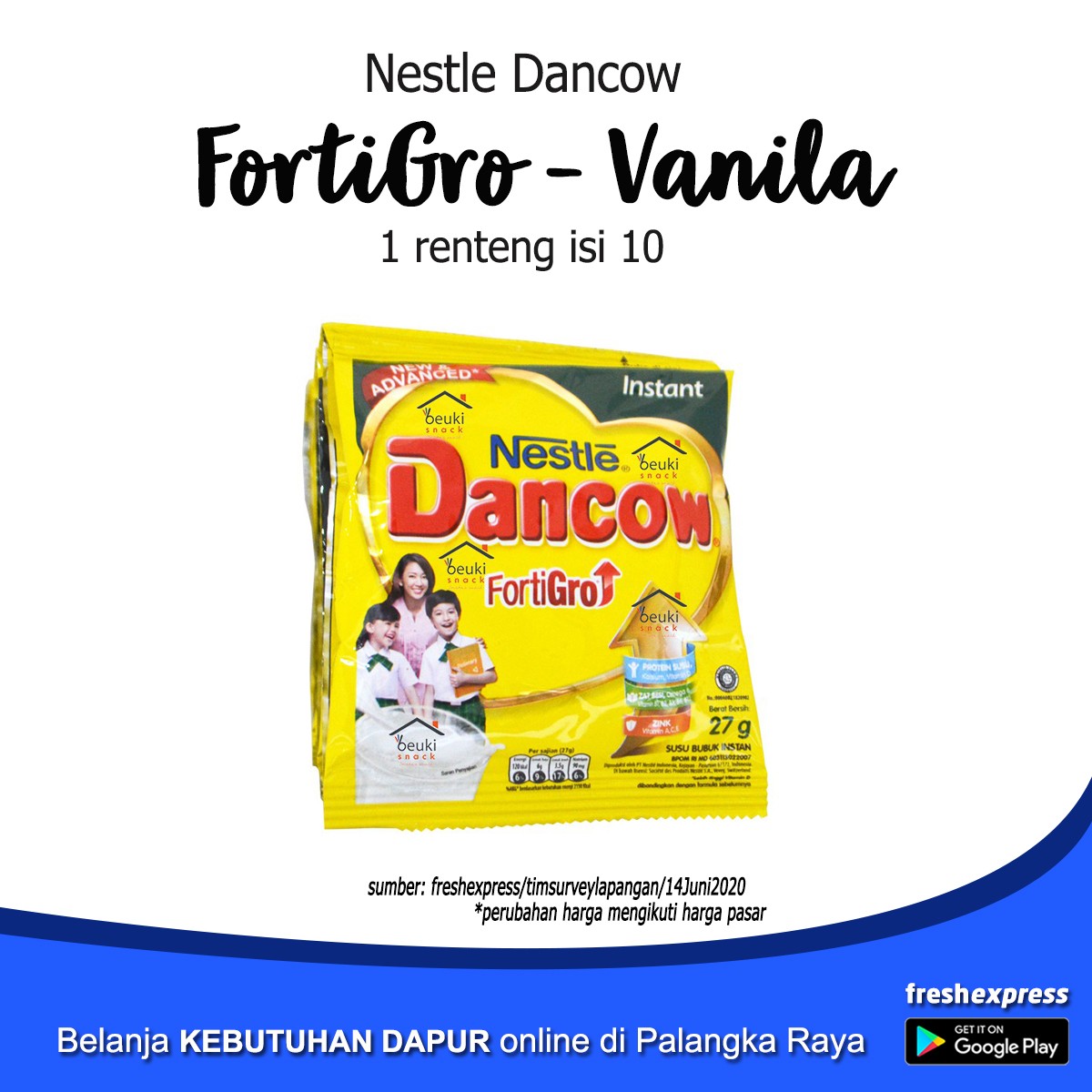Nestle Dancow Fortigro Vanilla Isi 10