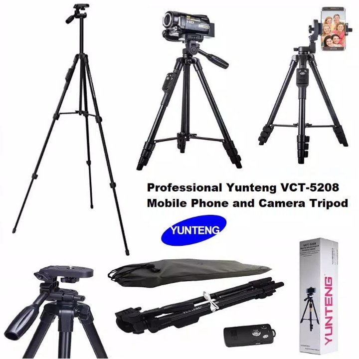 Tripod YUNTENG VCT-5208 Bluetooth Remote Controller For Camera DSLR 