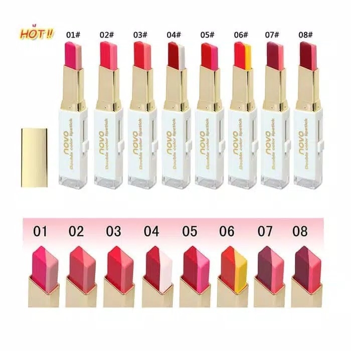 Novo double color lipstik 