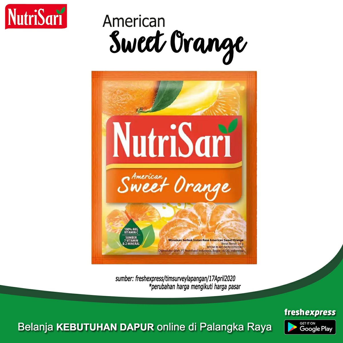 Nutrisari American Sweet Orange 1 Renteng
