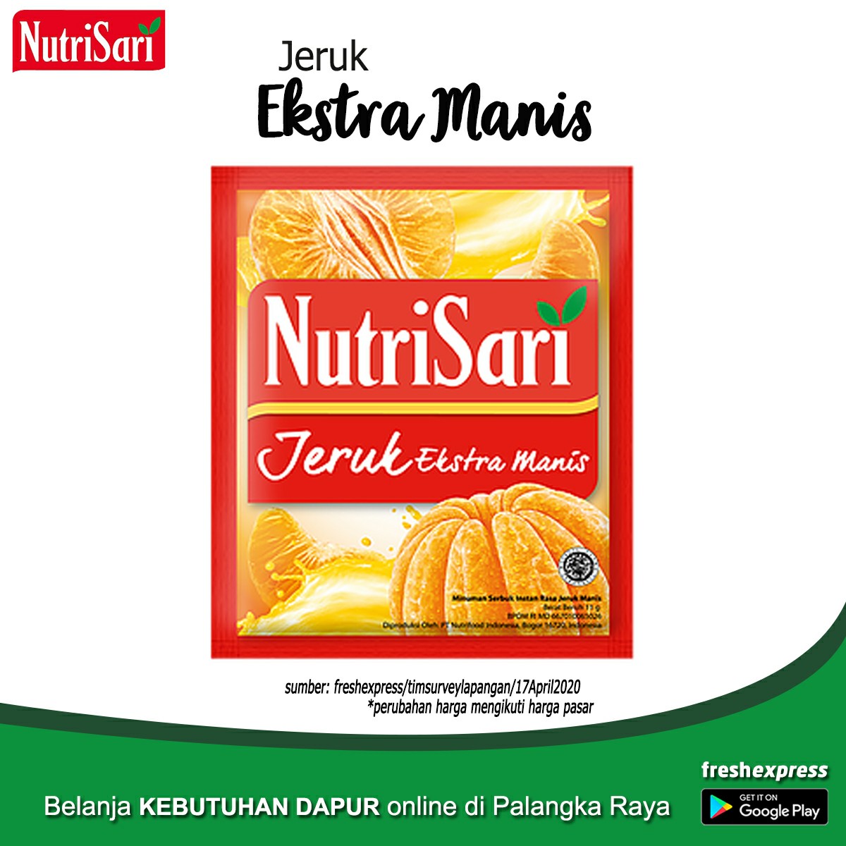 Nutrisari Jeruk Ekstra Manis 1 Renteng