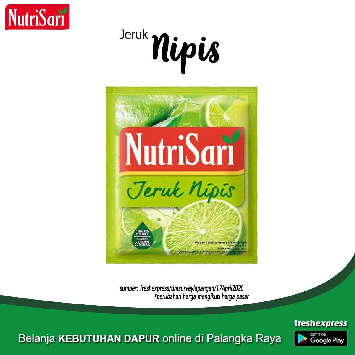 Nutrisari Jeruk Nipis 1 Renteng