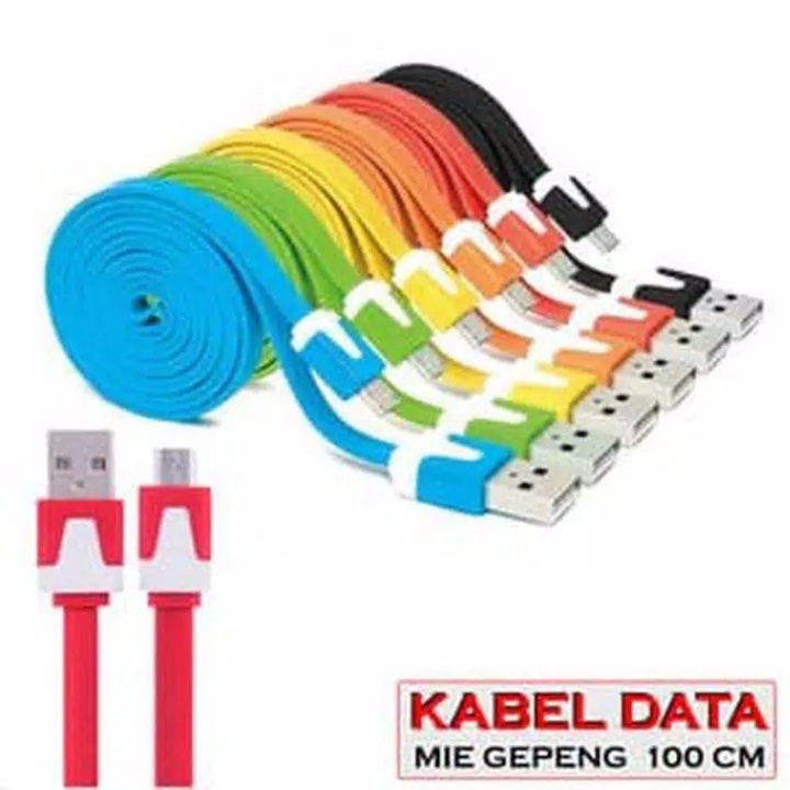 OBRAL Kabel Warna Pelangi 1 Meter gepeng  Micro USB