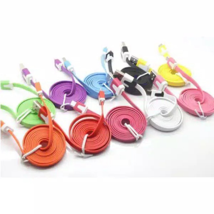 OBRAL Kabel Warna Pelangi 1 Meter gepeng  Micro USB 2