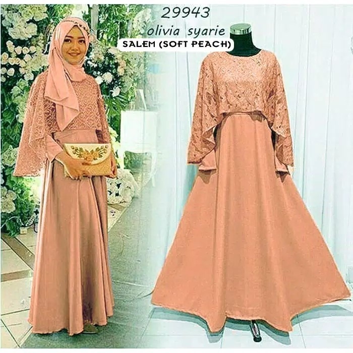 OLIVIA SYARI - GAUN PESTA - CAPE BRUKAT - DRESS BRUKAT NAILASTOREONLIN 2