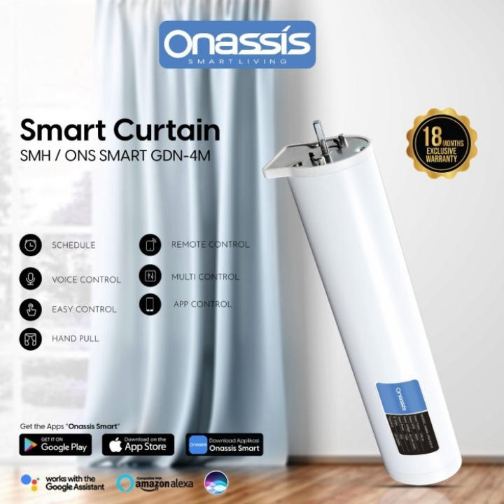 SMARTTHING CURTAIN ADJUSTABLE RAIL 22 - 4M SMART HOME INTEGRATED   
