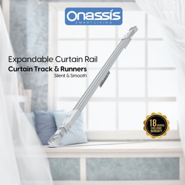 SMARTTHING CURTAIN ADJUSTABLE RAIL 22 - 4M SMART HOME INTEGRATED    2
