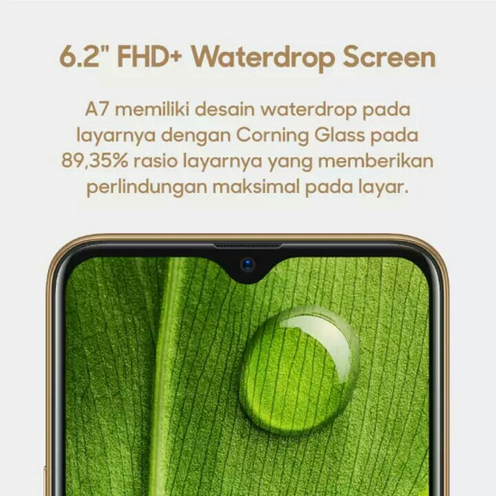 OPPO A7 SMARTPHONE 4GB64GBWaterdrop Screen 3D Premium BodyDual Cam 4