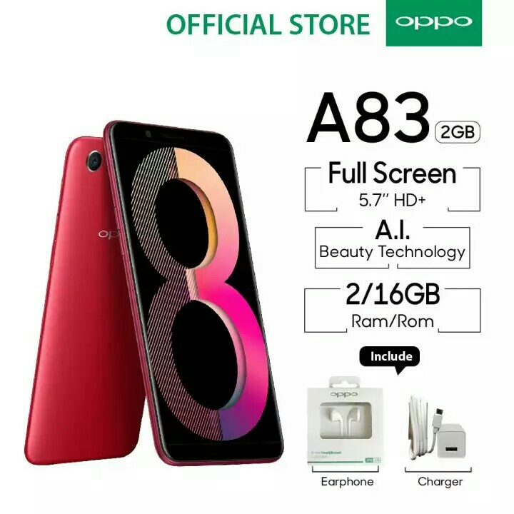OPPO A83 SMARTPHONE 2GB16GB  AI Beauty Face Unlock