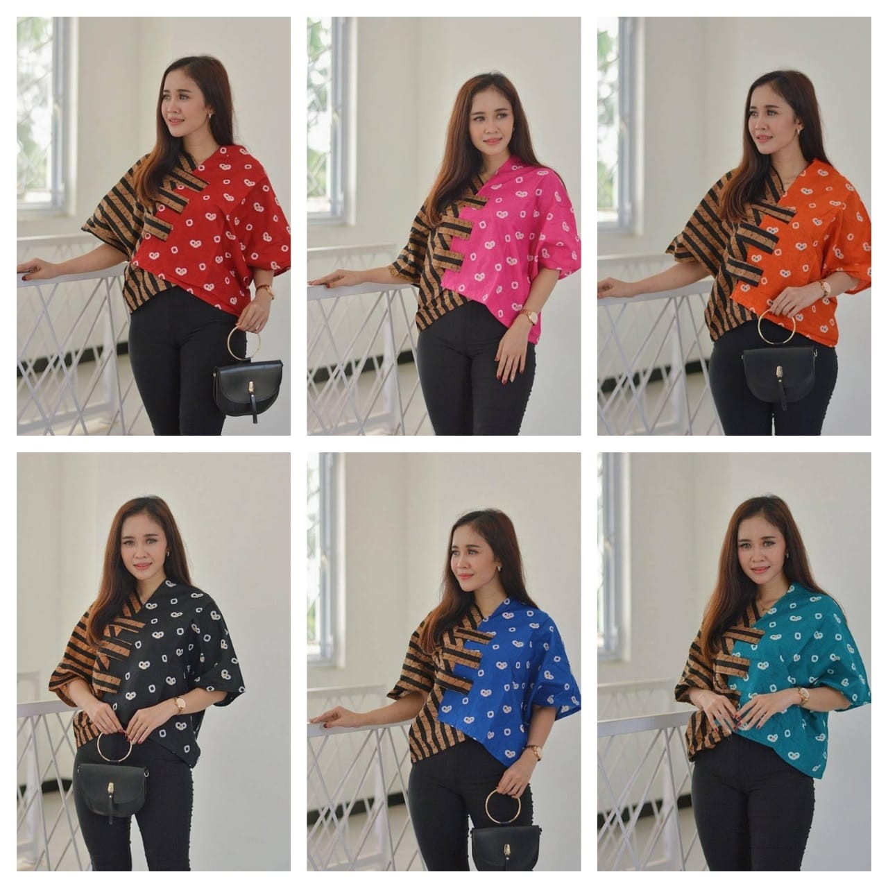 OUORA SERUT BAHAN MOSSCREPE BAGIAN BODY FULL KARET SMOCKED BISA MEL 2