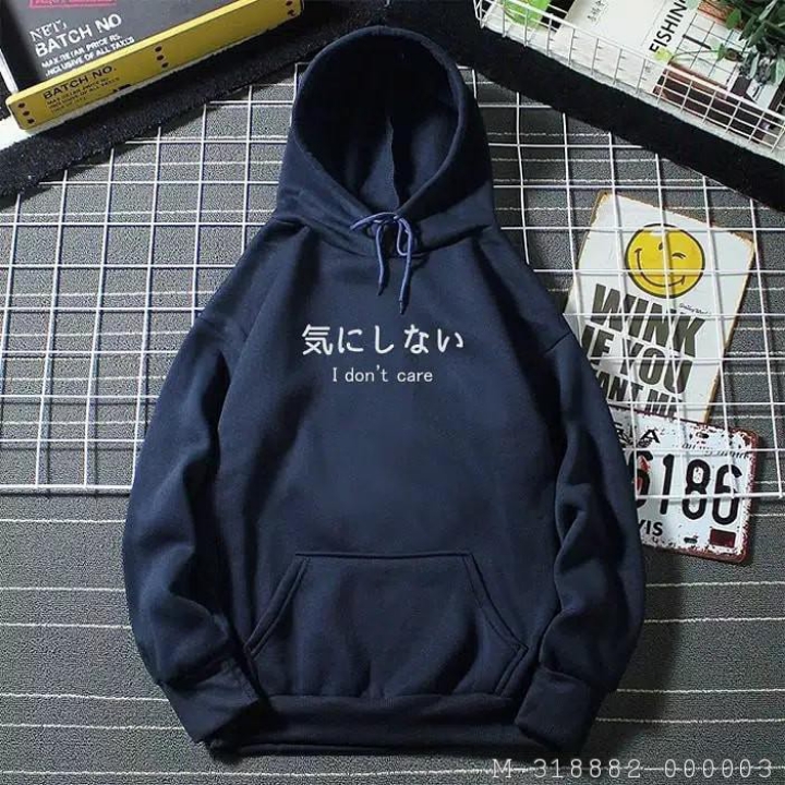 OUTERWEAR PRIA HOODIE I DONT CARE VJAG-205Variasihitam putih  navy 4
