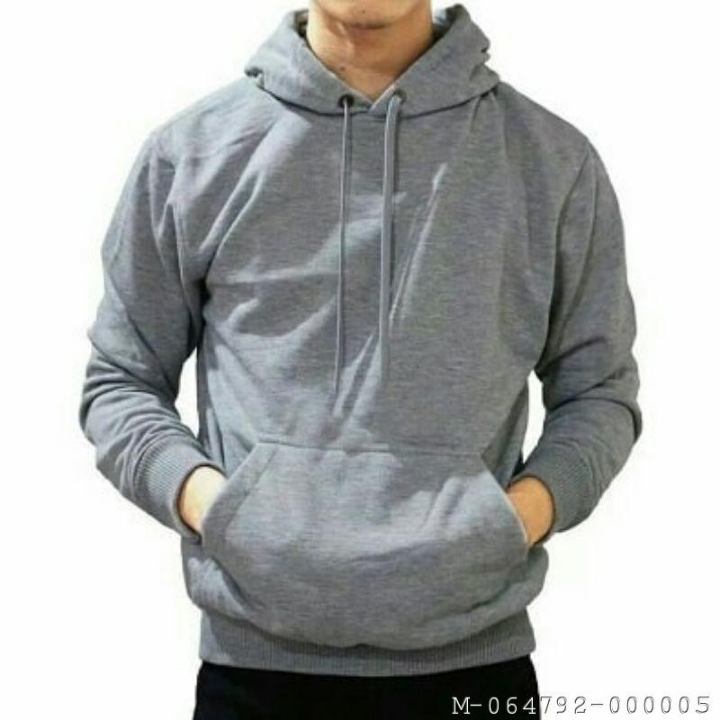 OUTERWEAR PRIA JAKET NATURAL HOODIE VJAG-086VariasiHitam Putih bir