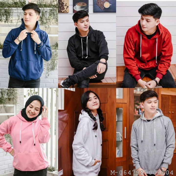 OUTERWEAR PRIA JAKET NATURAL HOODIE VJAG-086VariasiHitam Putih bir 2