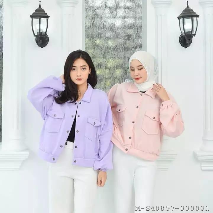 OUTERWEAR WANITA JAKET POCKET JEANS VASE-020