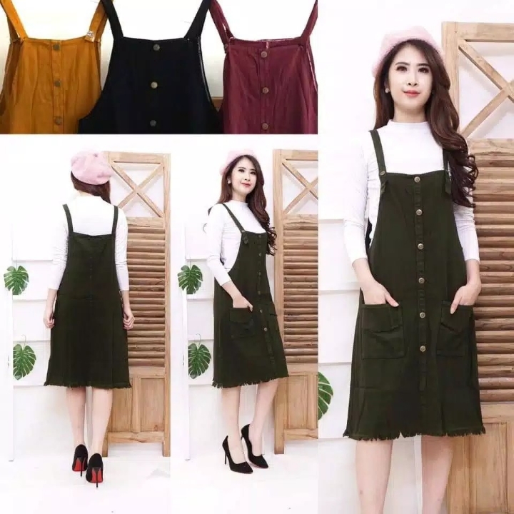 OVERALL JEANS MERCY TANPA DALAMAN