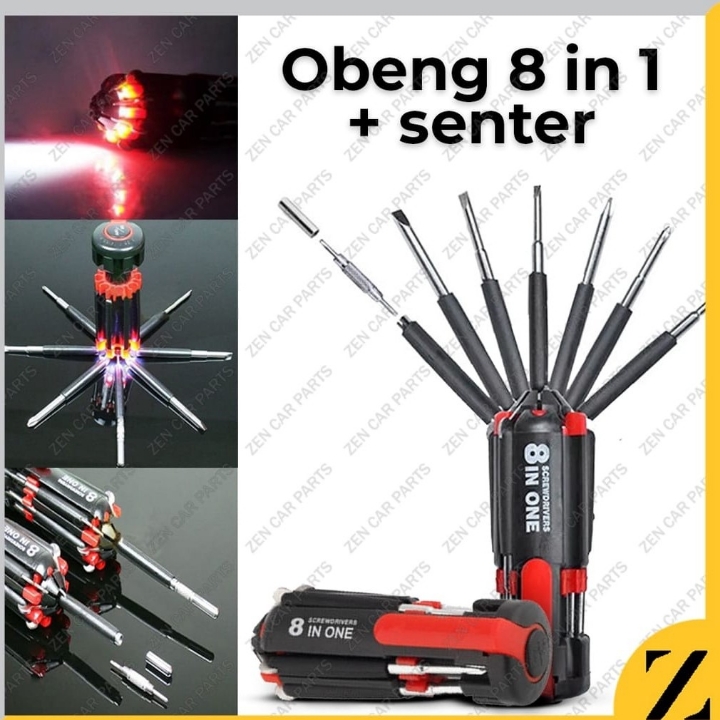 Obeng 8 In 1 Senter
