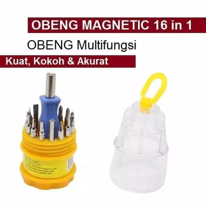 Obeng Set Multi 16 in 1 Screwdriver Handphone Elektronik 16in1 Tools
