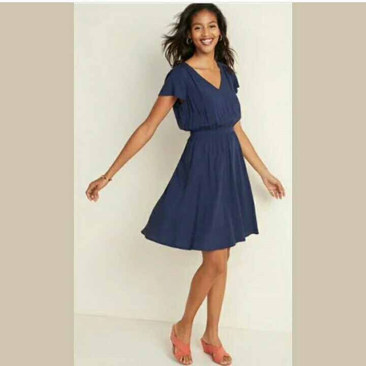 Oldnavy Flutter Navy Dress