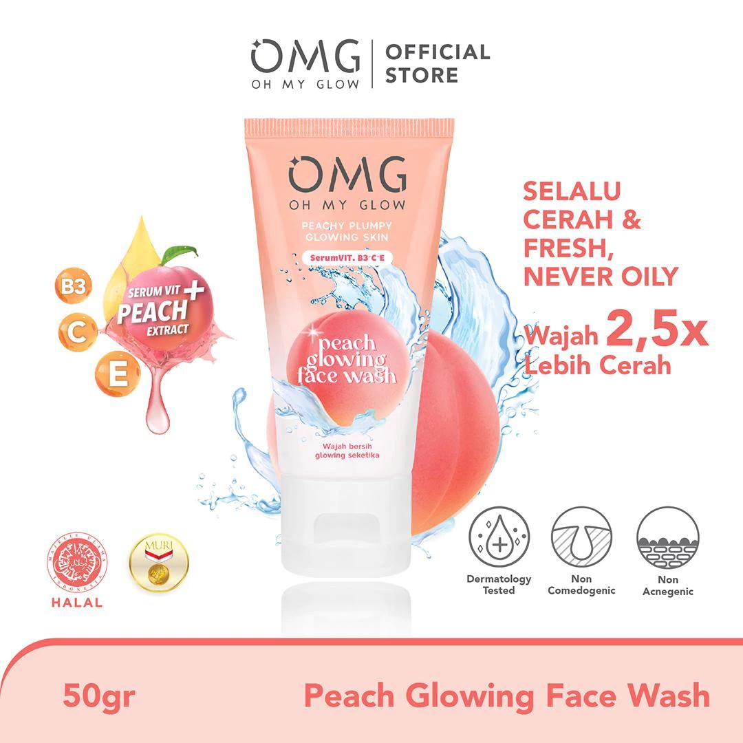 Omg peach glowing face wash