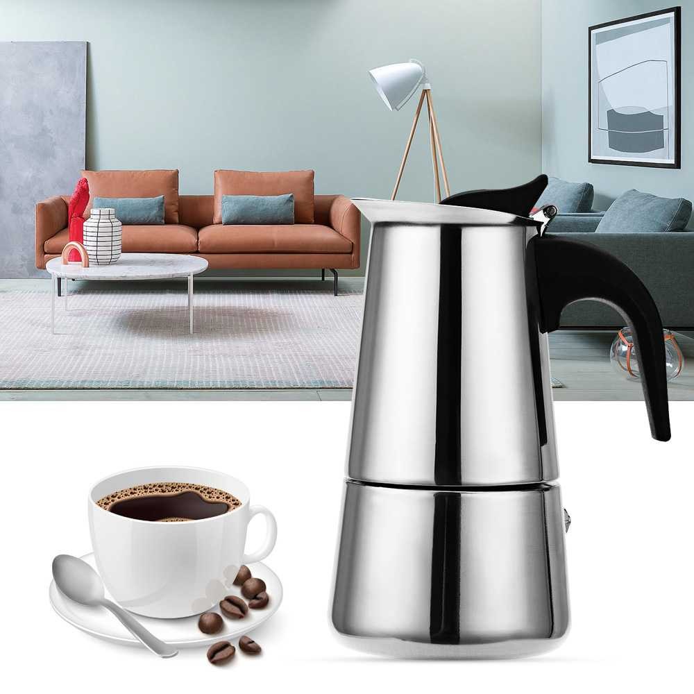 One Two Cups Espresso Coffee Maker Moka Pot Teko 300ml 6 Cup - Z20
